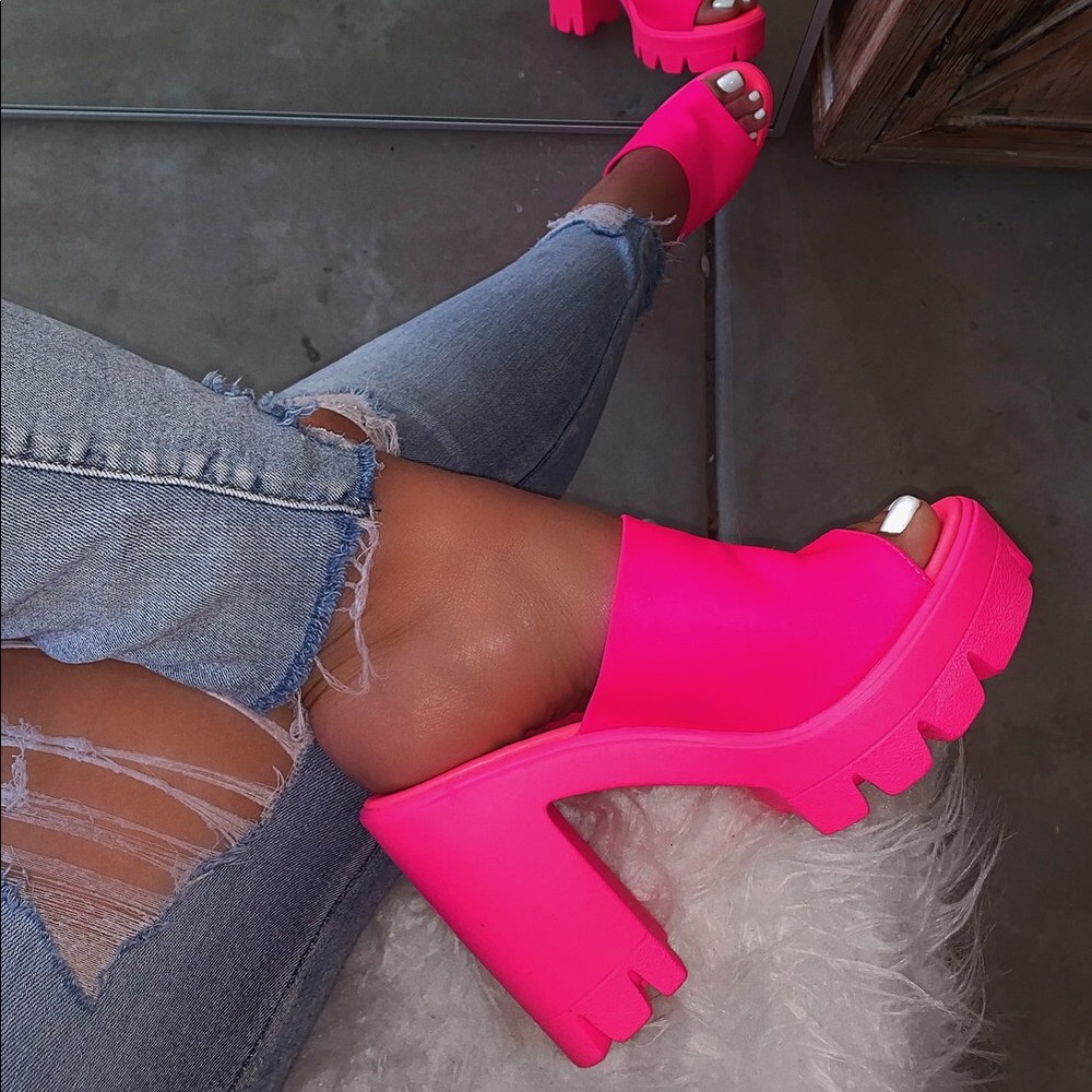 Hot Pink Mules